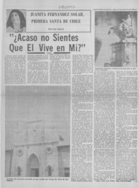 Acaso no sientes que él vive en mi?"