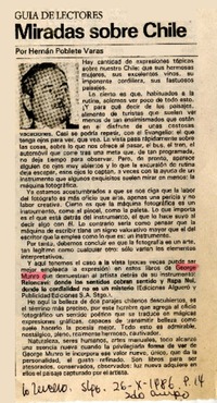 Miradas sobre Chile  [artículo] Hernán Poblete Varas.