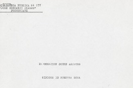 Información sobre asuntos típicos de nuestra zona Puchuncaví. [manuscrito] :