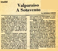 Valparaíso a sotavento  [artículo] Gonzalo Drago.