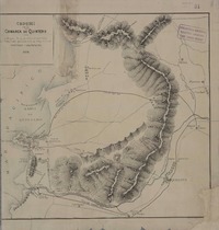 Croquis de la comarca de Quintero con indicaciones de las dos Vías proyectadas del Ferrocarril que debe unir aquel puerto con Santiago i Valparaíso.  [material cartográfico]