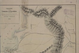 Croquis de la comarca de Quintero con indicaciones de las dos Vías proyectadas del Ferrocarril que debe unir aquel puerto con Santiago i Valparaíso.  [material cartográfico]