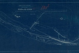 Puerto de San Antonio avance mensual de los trabajos [material cartográfico] : Dirección Fiscal de las obras del Puerto de San Antonio ; levantado por Benjamín Bañados.