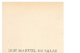 Don Manuel de Salas