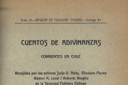 Cuentos de adivinanzas corrientes en Chile