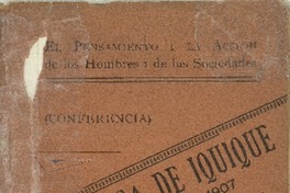 El pensamiento i la acción de los hombres i de las sociedades : conferencia Luis E. Recabárren S.