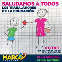 Saludamos a todos los trabajadores de la educación