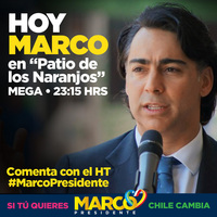 Hoy Marco en "Patio de los Naranjos" Mega. 23:15 hrs.
