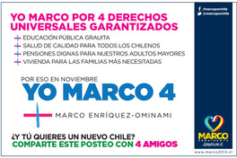 Yo Marco por 4 derechos universales garantizados