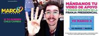 Mándanos tu video de apoyo y podrás ser parte de la franja presidencial