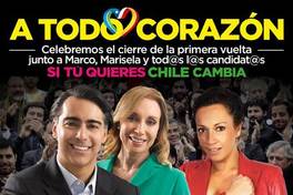 A todo corazón celebremos el cierre de la primera vuelta junto a Marco, Marisela y tod@s l@s candidat@s.
