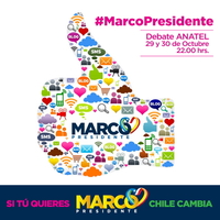 #MarcoPresidente debate Anatel 29 y 30 de Octubre 22:00 hrs.