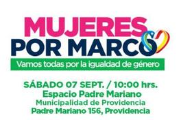 Mujeres por Marco vamos todas por la igualdad de género.
