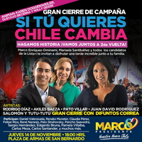 Gran cierre de campaña si tú quieres Chile cambia.
