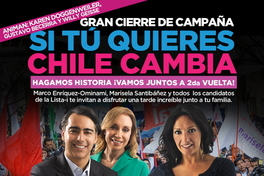 Gran cierre de campaña si tú quieres Chile cambia.