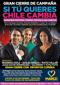 Gran cierre de campaña si tú quieres Chile cambia.