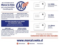 En la segunda vuelta Marca tu Voto por una Asamblea Constituyente
