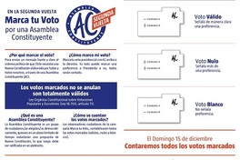 En la segunda vuelta Marca tu Voto por una Asamblea Constituyente