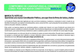 Compromiso de candidaturas al congreso y CORES por una nueva Constitución
