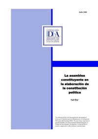 La asamblea constituyente en la elaboración de la constitución política