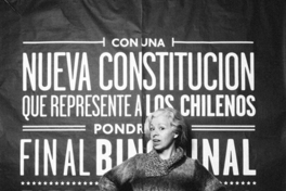 Con una nueva constitución que represente a los chilenos pondrá fin al binominal