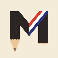 [Eme negra con banda presidencial y lápiz mina]