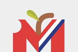 [Eme manzana roja con banda presidencial]