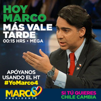 Hoy Marco más vale tarde 00:15 hrs. MEGA.