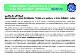 Compromiso de candidaturas al congreso y CORES por una nueva Constitución