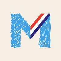 [Eme celeste pintada a mano con banda presidencial]