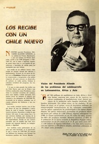 Los recibe con un Chile nuevo  [artículo].