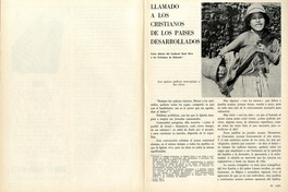 Llamado a los cristianos de los países desarrollados  [artículo] Raúl Cardenal Silva Henríquez.
