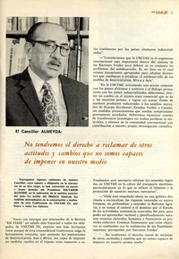 El Canciller Almeyda no tendremos el derecho a reclamar de otros actitudes y cambios que no somo capaces de imponer en nuestro medio. [artículo] :