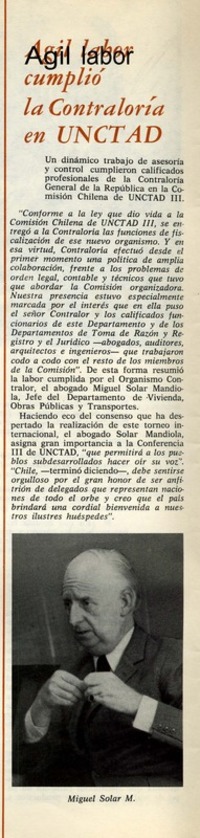 Ágil labor cumplió la Contraloría en UNCTAD  [artículo].