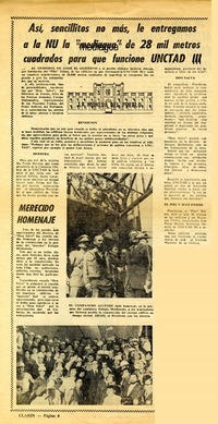 Así, sencillitos no más, le entregamos a la NU la "mediagua" de 28 mil metros cuadrados para que funcione UNCTAD III  [artículo].