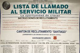 Lista de llamado al servicio militar la oportunidad de crecer.