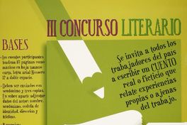 Concurso literario mi vida mi trabajo.