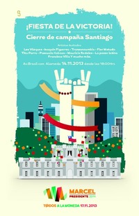 ¡Fiesta de la victoria! : cierre de campaña Santiago.