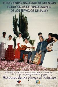XI encuentro nacional de muestrasfloklóricas de funcionarios de los servicios de salud Atacama donde florece el folklor.