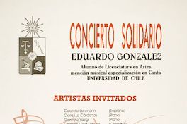Concierto solidario Eduardo González.