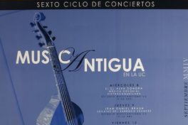 Música antigua en la UC sexto ciclo de conciertos.