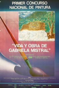 Vida y obra de Gabriela Mistral primer concurso nacional de pintura.