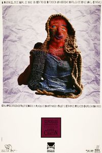 Cordeles mágicos y raíces de Ester Chacón con la participación de Taller de Nudos de Placilla de San Fernando y Taller de Estampado, Población Caupolicán Santiago : a partir del 7 de abril de 1992, en Centro de Extensión Universidad Católica de Chile (Hall Central).
