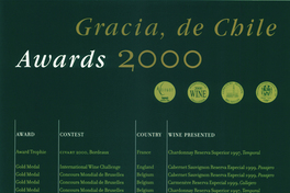 Gracia, de Chile awards 2000.