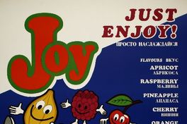 Joy soft drink powder with sugar.