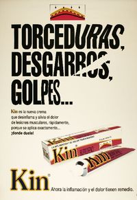 Torceduras, desgarros, golpes... Kin es la nueva crema que desinflama y alivia el dolor de lesiones musculares, rápidamente, porque se aplica exactamente... ¡donde duele! : Kin ahora la inflamación y el dolor tienen remedio.