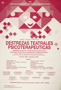 Destrezas teatrales psicoterapéuticas curso taller / postítulo.