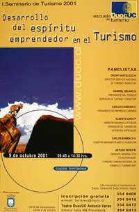 I. Seminario de Turismo 2001 desarrollo del espíritu emprendedor en el turismo.