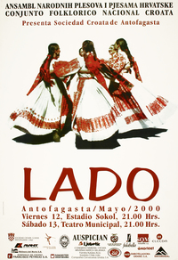 Ansambl Naradnih Plesova I Pjesama Hrvatske conjunto folklórico nacional croata : presenta Sociedad Croata de Antofagasta : Lado.