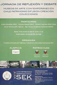 Jornada de reflexión y debate Museos de Arte Contemporáneo en Chile Patrimonio Difusión Creación Colecciones.